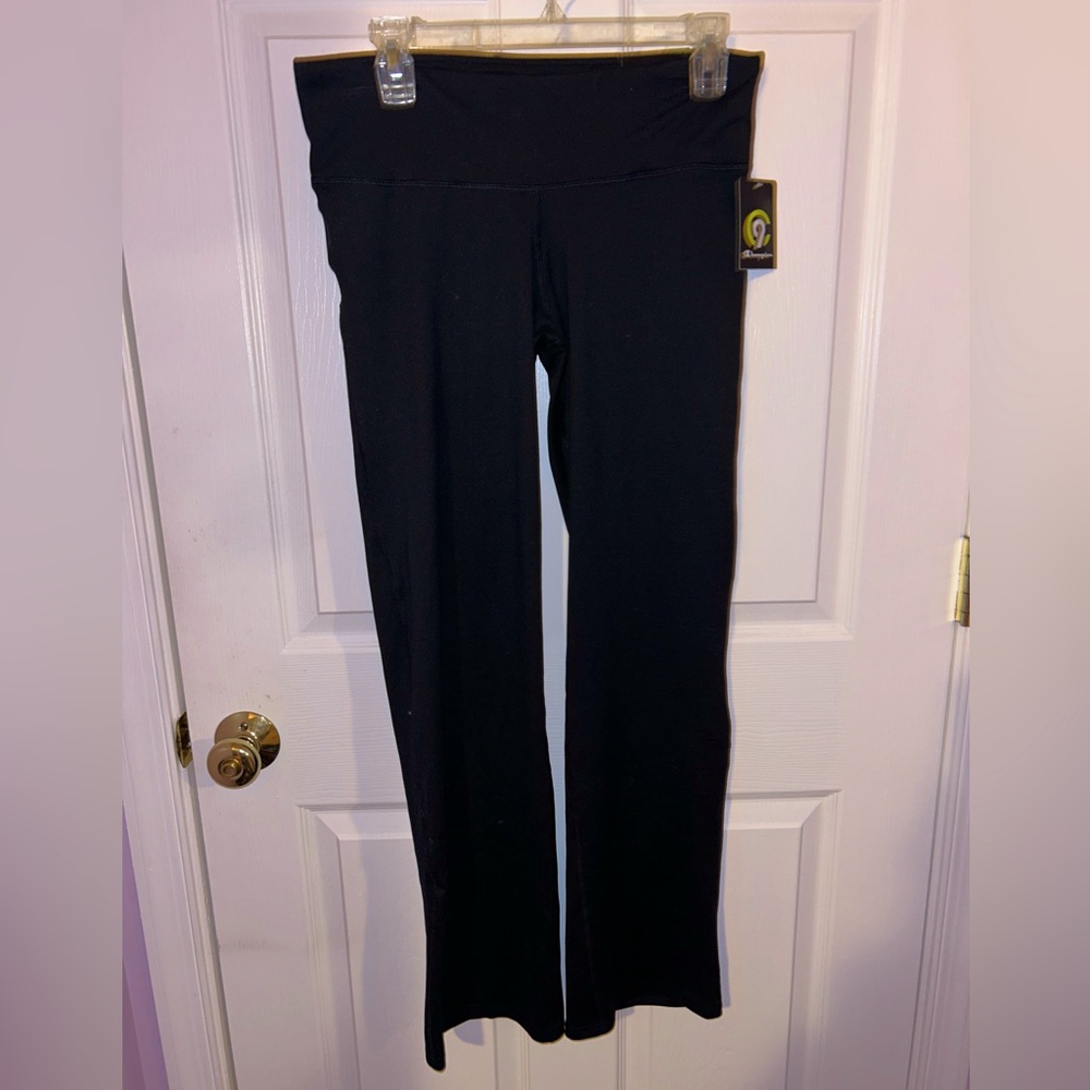 Black Champion Straight Leg Pants, Size Medium
